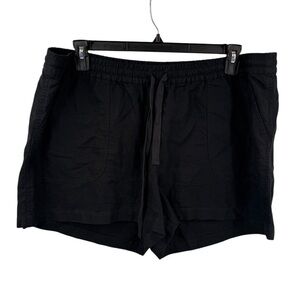 J. Crew Seaside Womens Shorts Linen Blend in Black Size XXL 3.5 Inch Inseam